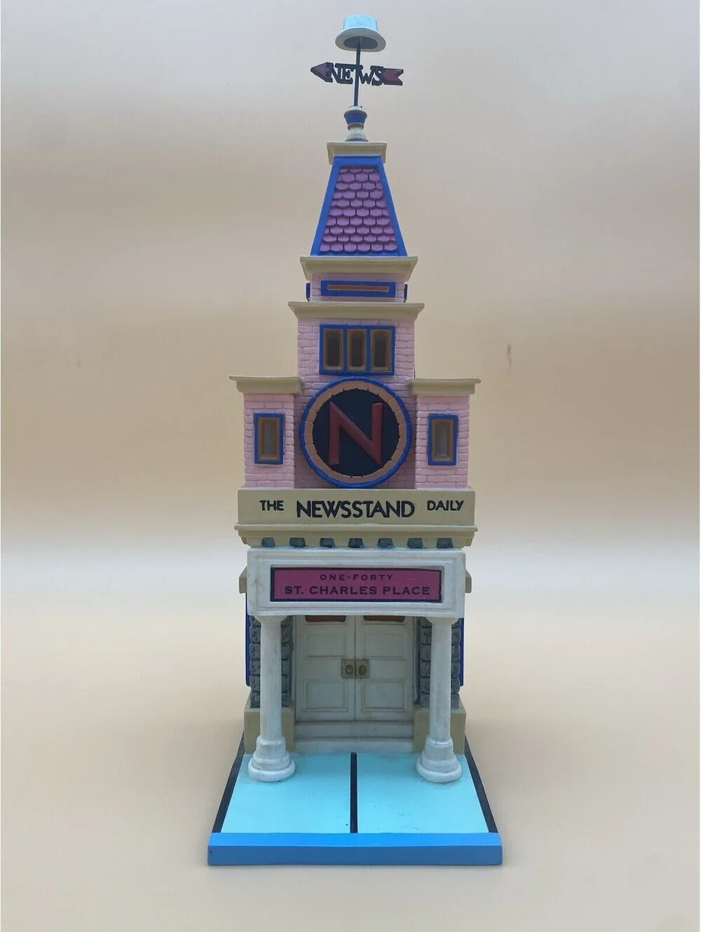 Department 56 Monopoly CityLights Newsstand Daily One-Forty St. Charles Place
